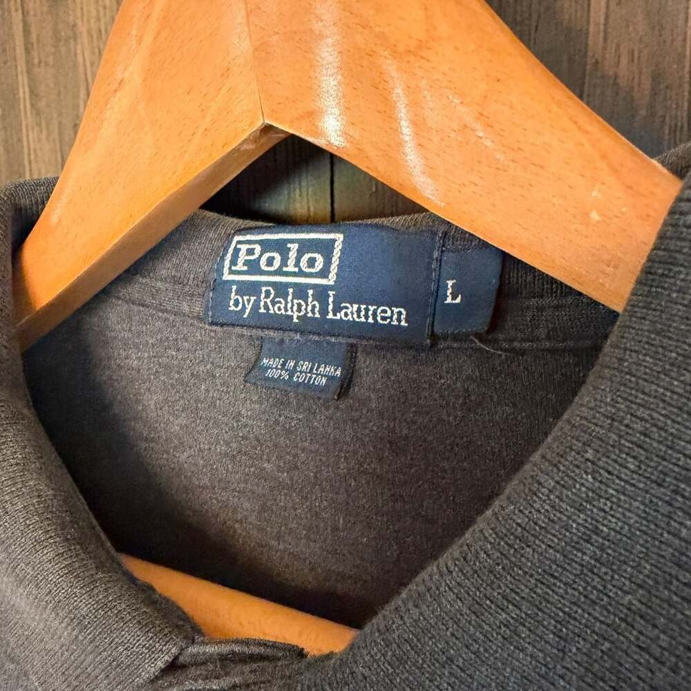 Polo by Ralph Lauren Long Sleeve Polo Shirt Gray Size L